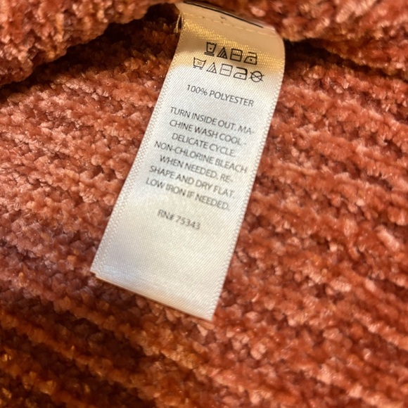 Cynthia Rowley Sweater Chenille Mock Turtleneck Chunky Texture Rose Pink Size M - Picture 3 of 5